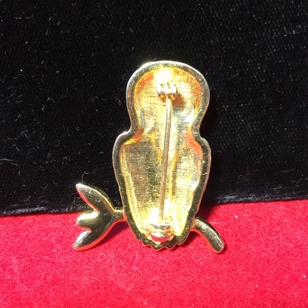 Owl Rhinestone Pin - Picture 2 of 3